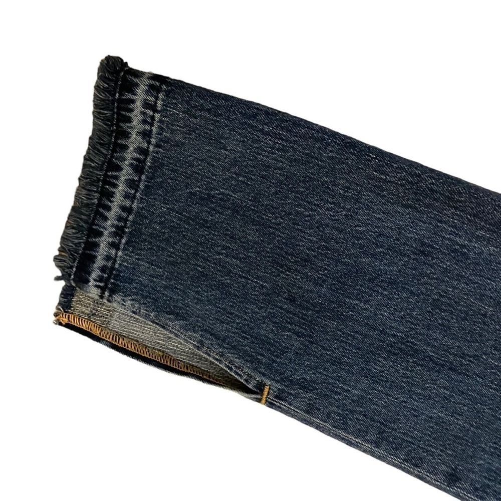 good american split hem button fly straight leg j… - image 8